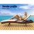 Gardeon Sun Lounge Wicker Lounger - Adjustable Outdoor Beach Chair, Brown, Durable Aluminium Frame with Cushion, 190cm