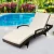 Gardeon Sun Lounge Wicker Lounger - Adjustable Outdoor Beach Chair, Brown, Durable Aluminium Frame with Cushion, 190cm