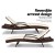 Gardeon 2PC Outdoor Sun Lounge Set - Adjustable Wicker Loungers with Cushions, UV-Resistant, 190cm, Brown/Beige