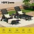 Gardeon Black HDPE Sun Lounge Chair – 4-Position Adjustable Recliner with Wheels & Cup Holder for Outdoor Relaxation