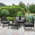 Gardeon 4-Seater Outdoor Wicker Sofa Set - Aluminium Frame, Lime Green Cushions, Tempered Glass Table, Extra Covers