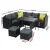 Gardeon Outdoor Aluminium Dining Set: Black PE Wicker, Tempered Glass Table, Multi-Seater Sofa, UV & Weather Resistant