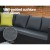 Gardeon Outdoor Aluminium Dining Set: Black PE Wicker, Tempered Glass Table, Multi-Seater Sofa, UV & Weather Resistant