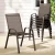 Gardeon 6PC Stackable Outdoor Dining Chairs – Weather-Resistant, Durable Metal Frame, Brown Textilene Fabric