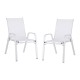 Gardeon 2PC White Outdoor Dining Chairs - Stackable, Weather-Resistant Textilene & Steel, 150kg Capacity, Easy Storage Gardeon 2PC White Outdoor Dining Chairs - Stackable, Weather-Resistant Textilene & Steel, 150kg Capacity, Easy Storage
