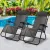 Gardeon 2PC Zero Gravity Chairs with Adjustable Recline, Padded Headrest, and Steel Frame for Outdoor Comfort, Grey