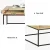 Artiss Coffee Table with Storage Shelf, Metal Frame, 80cm x 80cm x 40cm, Pine Finish, Modern Living Room Centrepiece