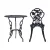Gardeon 3PC Cast Aluminium Outdoor Bistro Set - Vintage Black, Weather-Resistant, with Parasol Hole, Easy Assembly