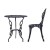 Gardeon 3PC Cast Aluminium Outdoor Bistro Set - Vintage Black, Weather-Resistant, with Parasol Hole, Easy Assembly