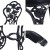 Gardeon 3PC Cast Aluminium Outdoor Bistro Set - Vintage Black, Weather-Resistant, with Parasol Hole, Easy Assembly