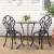Gardeon 3PC Outdoor Bistro Set - Cast Aluminium Patio Furniture, Black, Weather-Resistant, Includes Chairs & Table