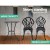 Gardeon 3PC Outdoor Bistro Set - Cast Aluminium Patio Furniture, Black, Weather-Resistant, Includes Chairs & Table