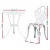 Gardeon 3PC Cast Aluminium Patio Bistro Set, Tulip White – Vintage Outdoor Furniture, Weather-Resistant, Easy Assembly