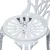 Gardeon 3PC Cast Aluminium Patio Bistro Set, Tulip White – Vintage Outdoor Furniture, Weather-Resistant, Easy Assembly