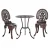 Gardeon 3PC Patio Bistro Set: Cast Aluminium Bronze, Weather-Resistant, Vintage Design with Parasol Hole, Easy Assembly