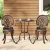 Gardeon 3PC Patio Bistro Set: Cast Aluminium Bronze, Weather-Resistant, Vintage Design with Parasol Hole, Easy Assembly