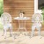 Gardeon 3PC White Aluminium Patio Set - Weather-Resistant Bistro Dining Chairs with Parasol Hole for Outdoor Serenity Gardeon 3PC White Aluminium Patio Set - Weather-Resistant Bistro Dining Chairs with Parasol Hole for Outdoor Serenity
