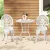 Gardeon 3PC White Aluminium Patio Set - Weather-Resistant Bistro Dining Chairs with Parasol Hole for Outdoor Serenity Gardeon 3PC White Aluminium Patio Set - Weather-Resistant Bistro Dining Chairs with Parasol Hole for Outdoor Serenity