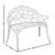 Gardeon 100cm Cast Aluminium Vintage White Garden Bench - Weather-Resistant, 220kg Capacity, Easy Assembly