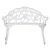 Gardeon 100cm Cast Aluminium Vintage White Garden Bench - Weather-Resistant, 220kg Capacity, Easy Assembly