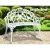 Gardeon 100cm Cast Aluminium Vintage White Garden Bench - Weather-Resistant, 220kg Capacity, Easy Assembly