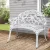 Gardeon 100cm Cast Aluminium Vintage White Garden Bench - Weather-Resistant, 220kg Capacity, Easy Assembly