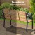 Gardeon 120cm 2-Seater Outdoor Garden Bench - Fir Wood & Steel, Weather & Insect Resistant, 220kg Capacity