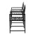 Gardeon 2-Seater Outdoor Garden Bench Loveseat with Table, Black Steel, Weather-Resistant, 165cm x 50cm x 87.5cm