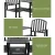 Gardeon 2-Seater Outdoor Garden Bench Loveseat with Table, Black Steel, Weather-Resistant, 165cm x 50cm x 87.5cm