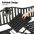 Gardeon Steel Garden Bench: 3-Seater, Foldable Table, Weather-Resistant, Black, 151cm x 54cm x 90cm, Easy Assembly
