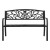 Gardeon 3-Seater Outdoor Garden Bench - Black Steel, Weather-Resistant, Classic Design, 127cm x 63cm x 87cm, 1-Year