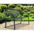 Gardeon 3-Seater Outdoor Garden Bench - Black Steel, Weather-Resistant, Classic Design, 127cm x 63cm x 87cm, 1-Year