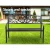Gardeon 3-Seater Outdoor Garden Bench - Black Steel, Weather-Resistant, Classic Design, 127cm x 63cm x 87cm, 1-Year