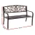 Gardeon 3 Seater Outdoor Garden Bench - Steel Frame, Cast Iron Backrest, Rust-Resistant, 127cm, Bronze Finish