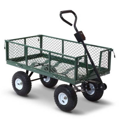 Gardeon Mesh Garden Steel Cart, Green - Heavy-Duty, Weather-Resistant, 400kg Capacity, ATV Compatible, Easy Assembly Gardeon Mesh Garden Steel Cart, Green - Heavy-Duty, Weather-Resistant, 400kg Capacity, ATV Compatible, Easy Assembly