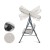 Gardeon 3-Seater Outdoor Swing Chair with Adjustable Canopy, Beige - Powder-Coated Steel Frame, Water-Resistant Cushions