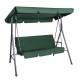 Gardeon Outdoor 3-Seater Swing Chair with Adjustable Canopy, Powder-Coated Steel Frame, Removable Cushions, Green
