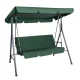 Gardeon Outdoor 3-Seater Swing Chair with Adjustable Canopy, Powder-Coated Steel Frame, Removable Cushions, Green Gardeon Outdoor 3-Seater Swing Chair with Adjustable Canopy, Powder-Coated Steel Frame, Removable Cushions, Green