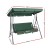 Gardeon Outdoor 3-Seater Swing Chair with Adjustable Canopy, Powder-Coated Steel Frame, Removable Cushions, Green