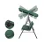 Gardeon Outdoor 3-Seater Swing Chair with Adjustable Canopy, Powder-Coated Steel Frame, Removable Cushions, Green