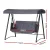 Gardeon 3-Seater Outdoor Swing Chair - Rattan, Grey Cushions, Adjustable Canopy, Steel Frame, 300kg Capacity Gardeon 3-Seater Outdoor Swing Chair - Rattan, Grey Cushions, Adjustable Canopy, Steel Frame, 300kg Capacity