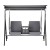Gardeon Outdoor 2-Seater Swing Chair - Grey, Powder-Coated Steel, Adjustable Water-Resistant Canopy, Cup Holder