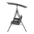 Gardeon Outdoor 2-Seater Swing Chair - Grey, Powder-Coated Steel, Adjustable Water-Resistant Canopy, Cup Holder