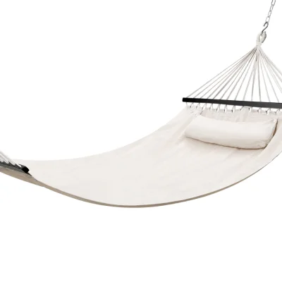 Gardeon 2-Person Hammock Bed with Pillow – 343cm Durable Cotton-Poly Blend for Indoor/Outdoor Use, 150kg Capacity