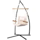 Gardeon Hammock Chair with Steel Stand, Cream, 100x60x138cm - Outdoor/Indoor, Durable Polyester Cotton Blend Gardeon Hammock Chair with Steel Stand, Cream, 100x60x138cm - Outdoor/Indoor, Durable Polyester Cotton Blend