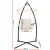 Gardeon Hammock Chair with Steel Stand, Cream, 100x60x138cm - Outdoor/Indoor, Durable Polyester Cotton Blend