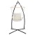 Gardeon Hammock Chair with Steel Stand, Cream, 100x60x138cm - Outdoor/Indoor, Durable Polyester Cotton Blend