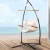 Gardeon Hammock Chair with Steel Stand, Cream, 100x60x138cm - Outdoor/Indoor, Durable Polyester Cotton Blend