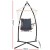 Gardeon Hammock Chair with Steel Stand, Polyester Cotton Blend, Grey, 100x60x138cm - Indoor/Outdoor Relaxation Furniture
