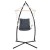 Gardeon Hammock Chair with Steel Stand, Polyester Cotton Blend, Grey, 100x60x138cm - Indoor/Outdoor Relaxation Furniture